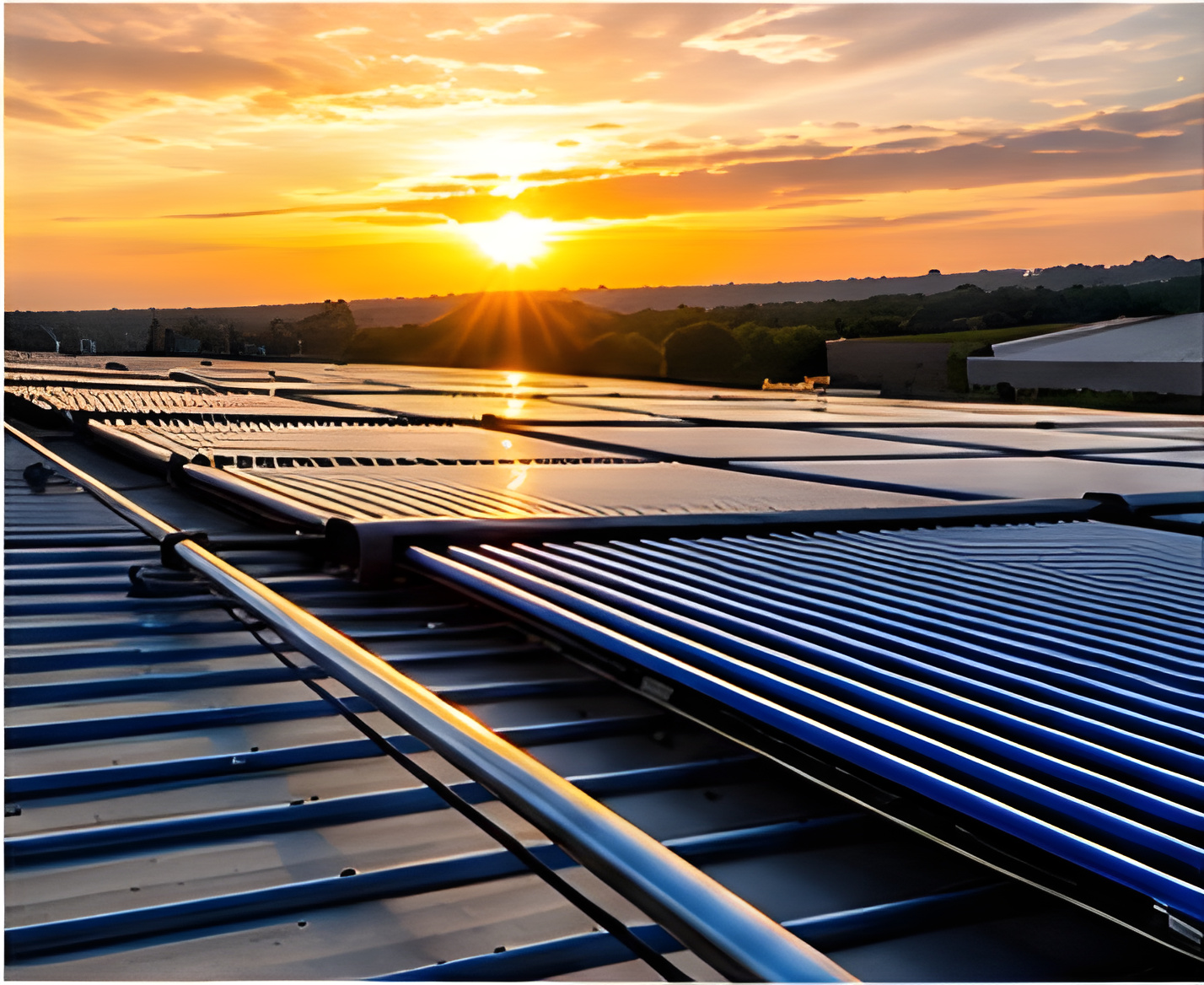 Rooftop solar thermal collectors